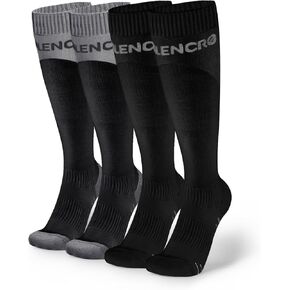 Compression Socks for Women & Men for Running, Athletic, Cycling, Hiking, Travel (Grey+Black, S, 2pairs)
