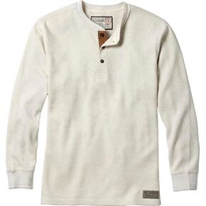 Legendary Whitetails Men's Tough as Buck Double Layer Thermal Henley Shirt-Casual Long Sleeve Waffle Knit Regular Fit