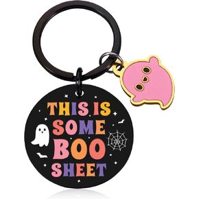 Funny Spooky Basket Stuffers for Kids Halloween Basket Boo Keychain Gifts for Her Women Teen Girls Halloween Boo Basket Ideas for Teen Girl Cool Stuff Funny Gifts for Him Her Halloween Basket Stuffers