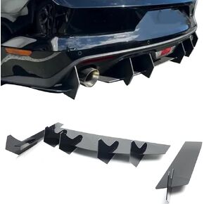vks Glossy Black Rear Bumper Lip Diffuser Extension Cover for Ford Mustang 2015 2016 2017 2018 2019 2020 2021 2022 2023