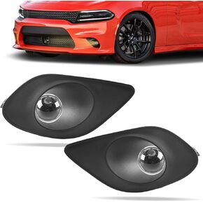 DLAA Fog Lights For Dodge Charger 2018 2019 2020 2021 Front Fog Lamps Kit Car Styling Spot Light With Cables and Switch, Clear Lens - 1 Pair