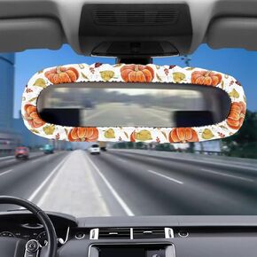 GIFTPUZZ Purple Bling Rearview Mirror Cover, Elastic Auto Rear View Mirror Protector, Rear View Mirror Decorative for Women Girls, Car Interior Accessories Universal for Car, SUV, VAN