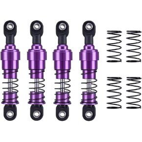 80mm Metal 1/10 RC Crawler Shocks Absorber Springs Pre-Oiled for Gen7 Gen8 SCX10 1/10 TRX4 Upgrades (Red)