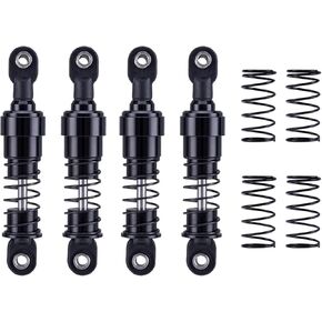 80mm Metal 1/10 RC Crawler Shocks Absorber Springs Pre-Oiled for Gen7 Gen8 SCX10 1/10 TRX4 Upgrades (Red)