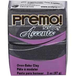Premo Sculpey Accents Polymer Clay 2oz-Graphite Pearl