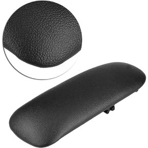 Qiilu Center Console,Artificial Leather & Plastic Black Center Console Armrest Lid Cover Pad for