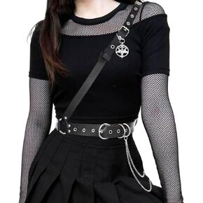 حزام خصر عريض من الجلد من BODIY حزام خصر عريض على الموضة مع سلسلة أحزمة أزياء تنكرية للنساء in Kuwait