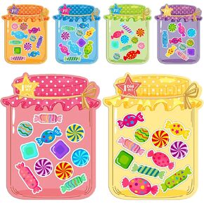 Classroom Incentive Candy Rewards Jar Positive Behavior Sticker Behavior Chart Management Tools for Teacher Students Kids Candy Jar Reward System for Classroom Home Decor Craft Supplies Fun Activity