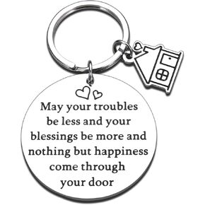 Housewarming Gifts New Home House Keychain for New Homeowner House Warming Gifts for Women Men New Home Gift Ideas for Couple Friend Family First Home Gifts Home Essentials for New Apartment