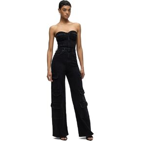 HUDSON Womens Bustier Cargo Jumpsuit