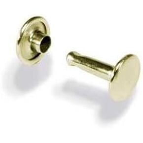 Tandy Leather Double Cap Rivets Large Solid Brass 100/pk 1383-11