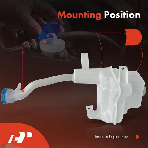 A-Premium Windshield Washer Reservoir Compatible with Select Honda Models - Civic 2012 2013 2014 2015, with (Cap/Washer Pump/Hose/Filler Neck/Bracket) - Replace# 76841TR3A01 in Saudi Arabia