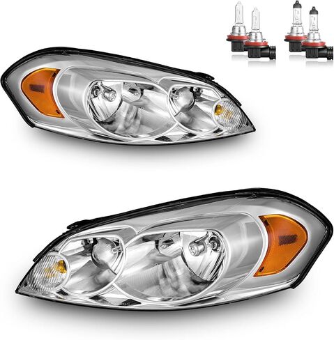 Headlights Assembly W/Bulbs for 2006-2013 Chevy Impala for 14-16 Chevy Impala Limited, 06-07 Chevy Monte Carlo Headlamp Replacement Pair in Saudi Arabia