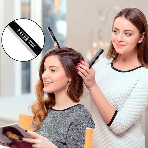 Facón Professional Hair Styling Thinning Texturizing Cutting Razor + 10 Replacement Blades in Saudi Arabia