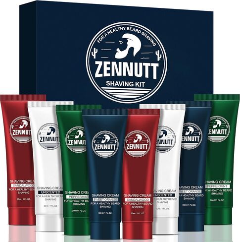Shaving Kit for Men w/Straight Razor,Shaving Soap,2 PACK Shaving Cream,Pre-Shave Oil,After Shave Balm Gel,Mens Christmas Stocking Stuffers Gift for Men Husband Dad Him Unique Birthday Gifts Boyfriend in Saudi Arabia