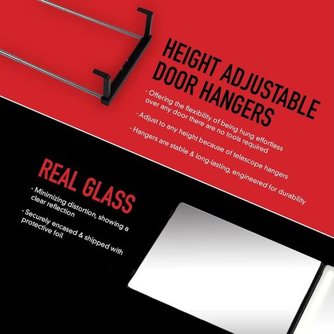 SELF-CUT SYSTEM Travel Version - Three Way Mirror for Self Hair Cutting with Height Adjustable Telescoping Hooks and Free Educational Mobile App in Saudi Arabia