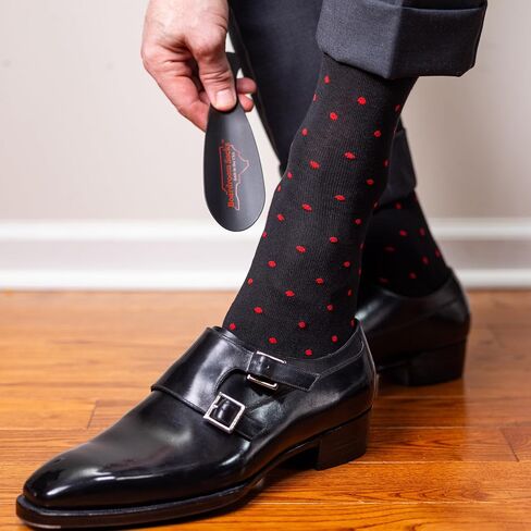 Cotton Patterned Over the Calf Dress Socks, Knee High Men’s Dress Socks, Made in USA by Boardroom Socks in Kuwait