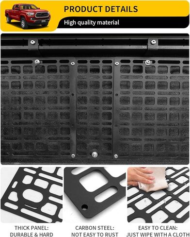 لوحة مولي للسرير الأمامي متوافقة مع 2019-2024 Jeep Gladiator JT Truck Bed Panel الخلفية رف تخزين البضائع 2023 ملحقات المصارع in Kuwait