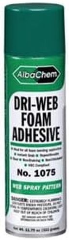 AlbaChem Dri-Web Foam Adhesive Spray 12 Oz. 1075 (Pack of 1) Repositionable and Multipurpose Bonding for Foam to Foam, Foam to Fabric, Foam to Wood, Foam to Paper in Kuwait