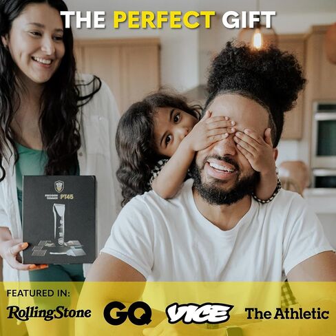 Beard Club PT45 Beard Trimmer & Beard Care Grooming Kit – Cordless Electric Beard Trimmer, Straight Edge Razor, Beard Shampoo, Sandalwood Beard Balm, Beard Brush and Comb - Holiday Gift Kit in Kuwait