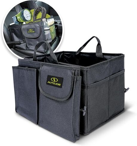 ATJ-CTSO-BLK Collapsible Auto Storage Organizer w/ Anchor Straps and Togle Fasteners for Hold Security, Adjustable Strap, Rip Resistant , Black in Kuwait