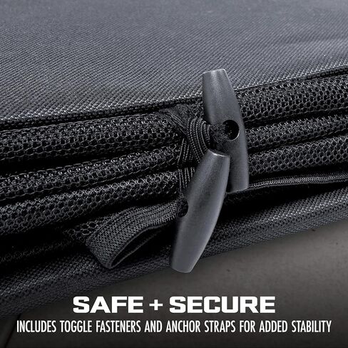 ATJ-CTSO-BLK Collapsible Auto Storage Organizer w/ Anchor Straps and Togle Fasteners for Hold Security, Adjustable Strap, Rip Resistant , Black in Kuwait