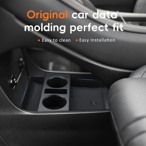 منظم وحدة التحكم المركزية MARCHFA متوافق مع 2023 2024 2025 Hyundai Palisade Accessories وحدة تخزين صينية سفلية للتخزين من أجل Palisade 2023 2024 مع حصائر مضادة للانزلاق وحاملي أكواب in Kuwait