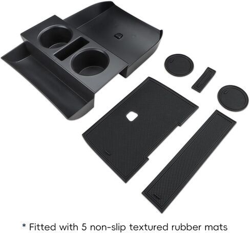 منظم وحدة التحكم المركزية MARCHFA متوافق مع 2023 2024 2025 Hyundai Palisade Accessories وحدة تخزين صينية سفلية للتخزين من أجل Palisade 2023 2024 مع حصائر مضادة للانزلاق وحاملي أكواب in Kuwait