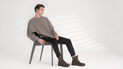 Vostey Mens Boots Motorcycle Casual Boots For Men Waterproof Chukka Boots Mens in Kuwait