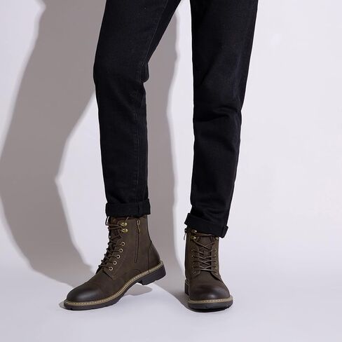 Vostey Mens Boots Motorcycle Casual Boots For Men Waterproof Chukka Boots Mens in Kuwait