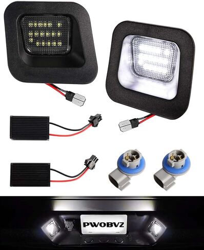 ضوء لوحة ترخيص LED لشاحنة بيك اب 2003-2018 دودج رام 1500 2500 3500، مصباح علامة مصد خلفي بعدسة مدخنة، 6000 ك أبيض in Kuwait