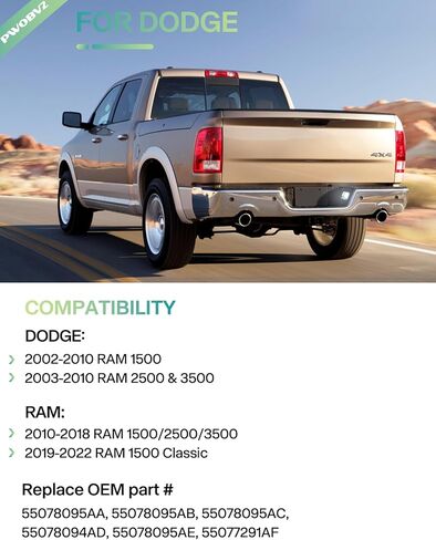 ضوء لوحة ترخيص LED لشاحنة بيك اب 2003-2018 دودج رام 1500 2500 3500، مصباح علامة مصد خلفي بعدسة مدخنة، 6000 ك أبيض in Kuwait