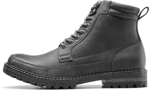 Bruno Marc Men's Motorcycle Combat Oxford Boot Fur Lining Warm Zipper Boots in Kuwait