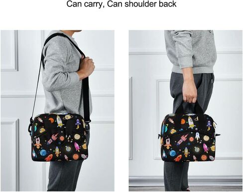 CBBYY Psychedelic Bat Lunch Bags for Women Men, Reusable Insulated Lunch Box, Adjustable Shoulder Straps Tote Lunch Bag for Work Picnic School in Kuwait