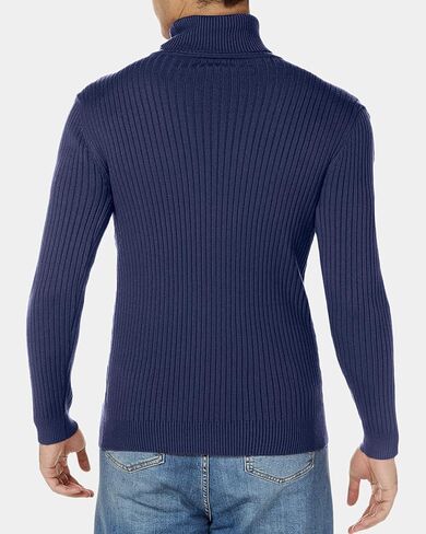 nine bull Mens Slim Fit Turtleneck Sweater Cable Knit Thermal Pullover Sweater in Kuwait