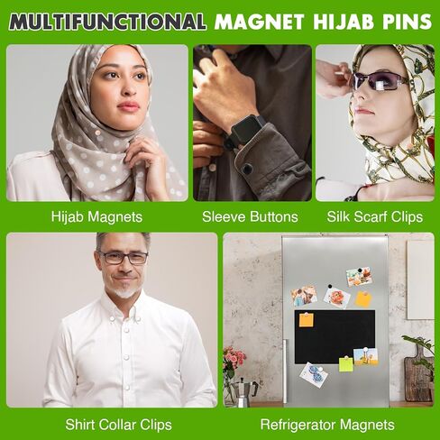 Strong Magnetic Hijab Pins, 4 Pack Powerful Hijab Magnets Multi-Use Pinless Hijab Magnetic Pins, Colorful Magnet Pins Scarf Magnetic Pin No-Snag Brooch Clasp for Clothes Dress Scarves (Matte) in Saudi Arabia