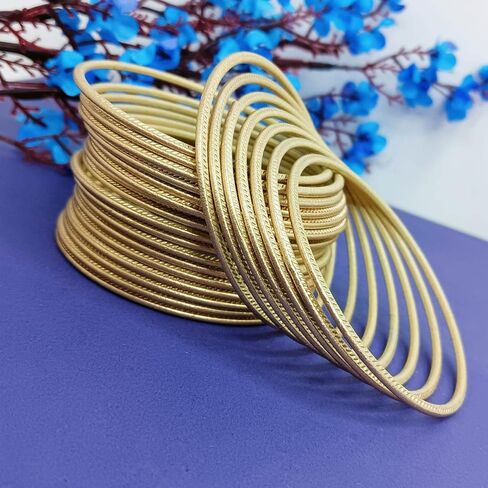 Efulgenz Indian Bangle Set Plain Matte Finish Metal Bangles for Women Two Dozen Wedding Bangles Set Plain Alloy Bangles Bollywood Bracelets Bridal Bangle Set for Women in Saudi Arabia