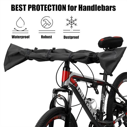 Besudo غطاء المقود حماية النقل Ebike - المقود الغطاء الواقي المقود غطاء المقود غطاء المقود للدراجات - غطاء دراجة للرف الخلفي المقود حماية المطر -30-B-US in Kuwait