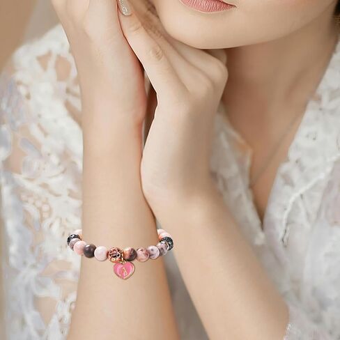 هدايا عيد ميلاد أولية للنساء - سوار أنيق من الحجر الطبيعي مع صينية خشبية، مثالي للفتيات المراهقات والأم والأخت وأفضل صديق والجدة وزميل العمل - فكرة هدية عيد ميلاد فريدة من نوعها in Kuwait