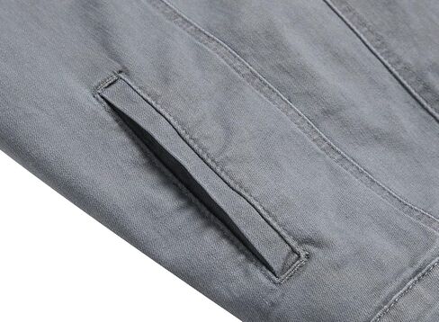 LAMKUKU Mens Denim Jacket Ripped Slim Jean Jacket Coat for Men in Kuwait