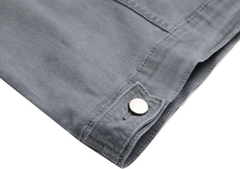 LAMKUKU Mens Denim Jacket Ripped Slim Jean Jacket Coat for Men in Kuwait