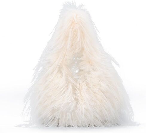 Oweisong Faux Fur Tote Bag for Women Y2K Fluffy Handbag Purse Small Cute Plush Shoulder Bag Furry Hobo Bag with Chain in Kuwait