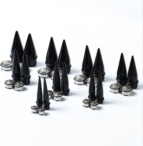CABBE KALLO 32 PCS 00G - 24mm Ear Taper Kit Gauge Stretching Kit Stainless steel Tapers Tunnels Plugs Piercing Jewelry in Kuwait