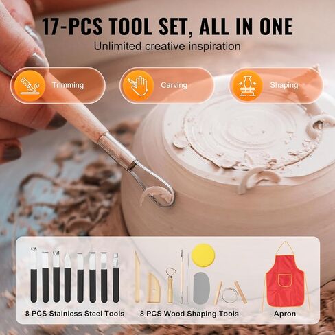 VEVOR Pottery Wheel, 11 inch Pottery Forming Machine, 450W Electric Wheel for Pottery with Foot Pedal and LCD Touch Screen, Direct Drive Ceramic Wheel with 3 Support Legs for Art Craft DIY, White in Saudi Arabia