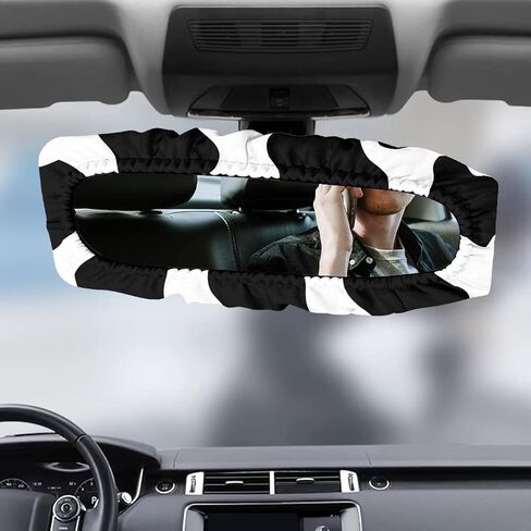 GIFTPUZZ Purple Bling Rearview Mirror Cover, Elastic Auto Rear View Mirror Protector, Rear View Mirror Decorative for Women Girls, Car Interior Accessories Universal for Car, SUV, VAN in Saudi Arabia