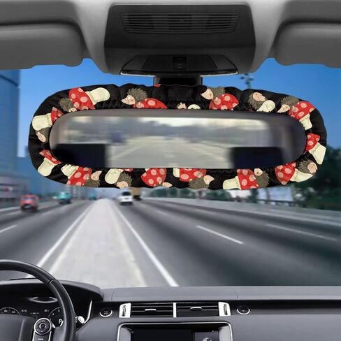 GIFTPUZZ Purple Bling Rearview Mirror Cover, Elastic Auto Rear View Mirror Protector, Rear View Mirror Decorative for Women Girls, Car Interior Accessories Universal for Car, SUV, VAN in Saudi Arabia