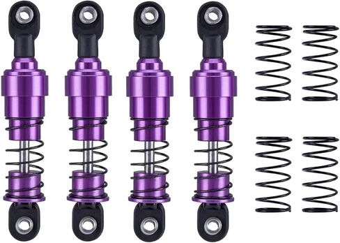 زنبركات ممتصة للصدمات معدنية 80 مم 1/10 RC مزيتة مسبقًا لترقيات Gen7 Gen8 SCX10 1/10 TRX4 (أحمر) in Kuwait