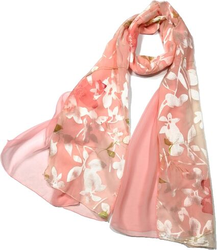 Shanlin Floral Silk Feel Shawl Evening Wrap in Gift Box in Kuwait