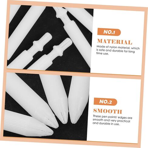 Ciieeo Paint Pen Nibs 100 Pcs Marker Pen Tip Replacement Nib Tips Marker Tip Replacement Nibs Marker Nib White Marker Pen Fine Tip Writing Stuff Devices Nylon Calligraphy Pen Lengthen in Saudi Arabia