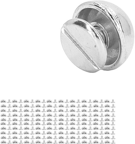 TOPINCN Leather Rivets Kit 100 Sets Collars Leather Skirt 8Mm Bags Studs Mushroom Screws Semicircle Accessories Leathercraft Rivets (Silver) in Saudi Arabia
